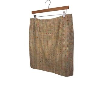 VTG Requirements Tweed Pencil Skirt 14 Multicolor Confetti Professional Office